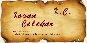 Kovan Čelekar vizit kartica